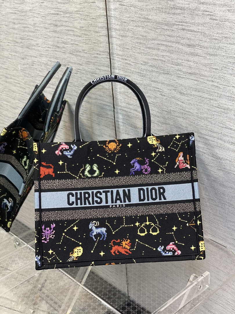 Dior Medium Book Tote M1296 Embroidery M20G0