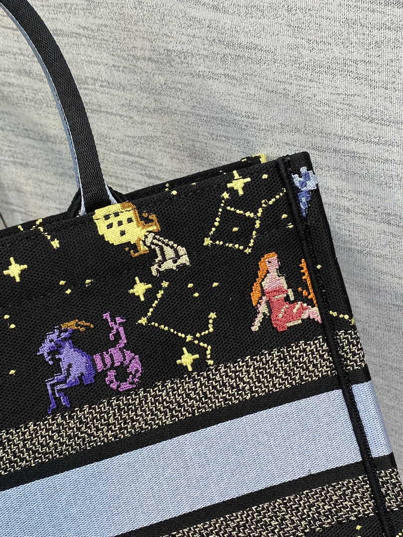 Dior Medium Book Tote M1296 Embroidery M20G0