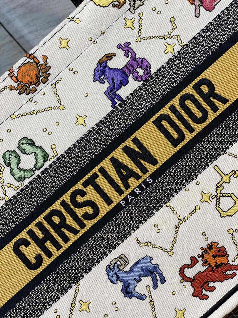 Dior Medium Book Tote M1296 Embroidery M20G1