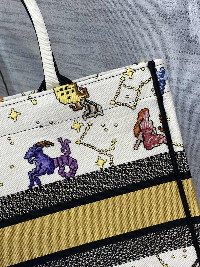 Dior Medium Book Tote M1296 Embroidery M20G1