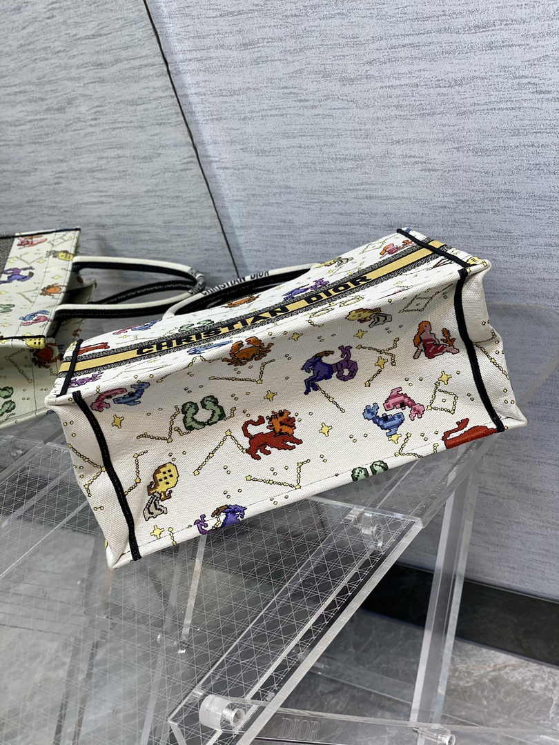 Dior Medium Book Tote M1296 Embroidery M20G1