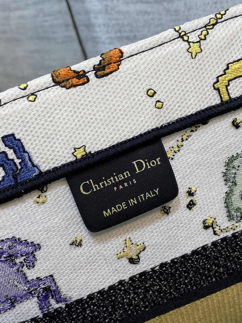 Dior Medium Book Tote M1296 Embroidery M20G1