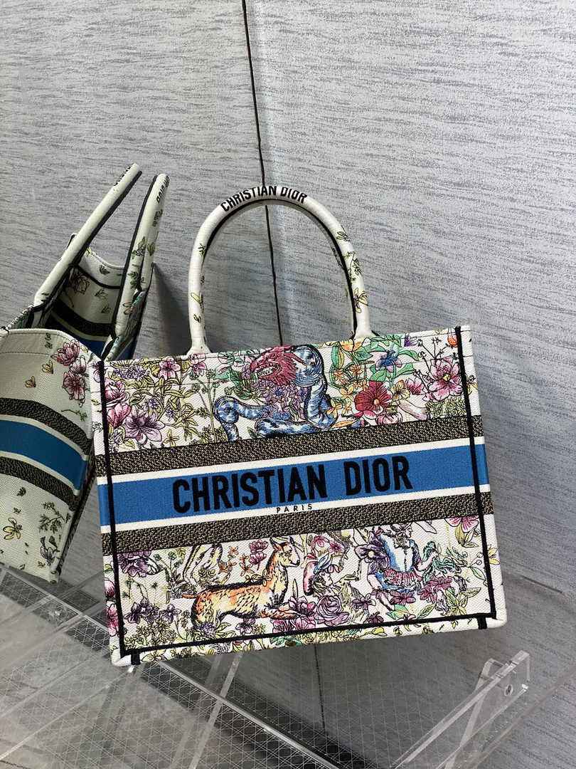 Dior Medium Book Tote M1296 Embroidery M20G2