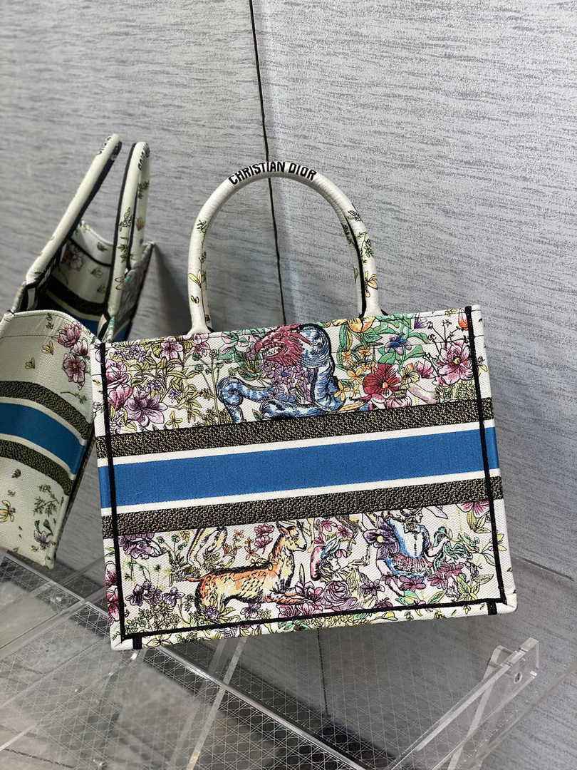 Dior Medium Book Tote M1296 Embroidery M20G2