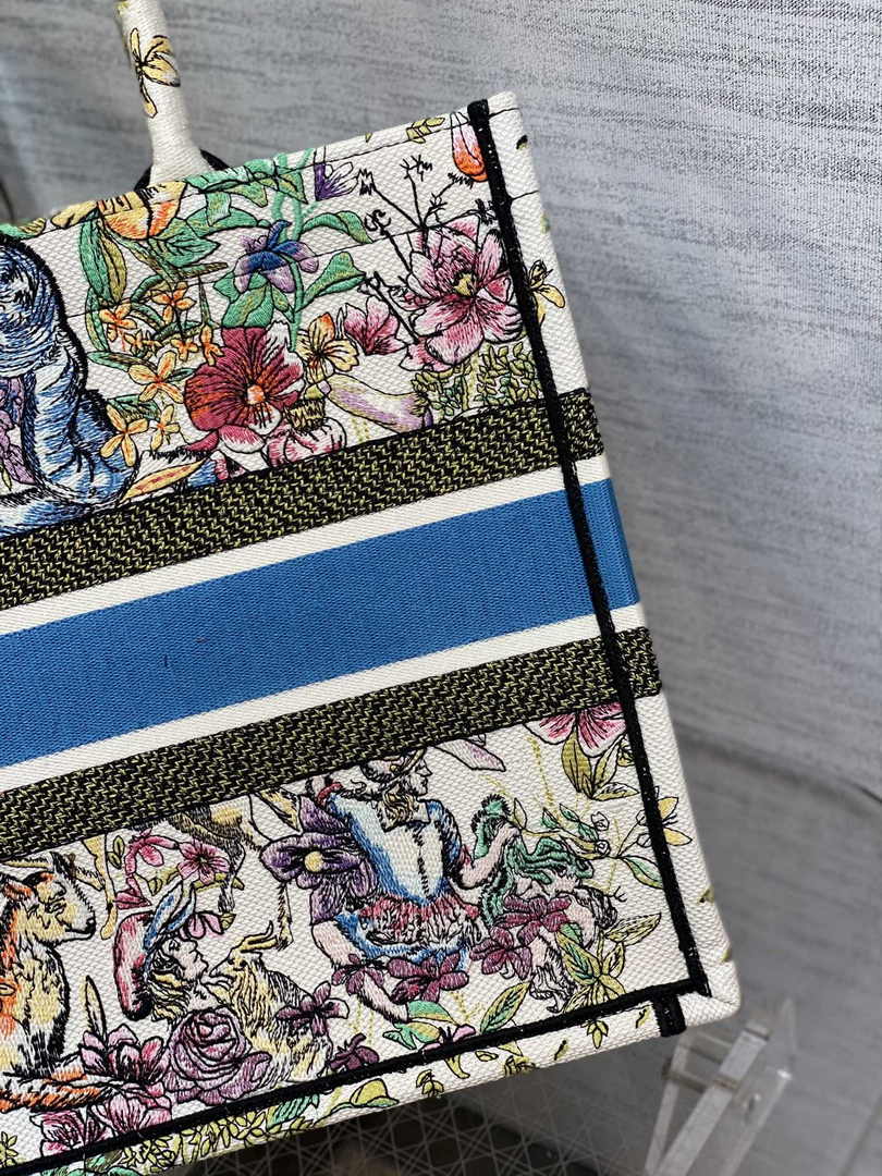 Dior Medium Book Tote M1296 Embroidery M20G2