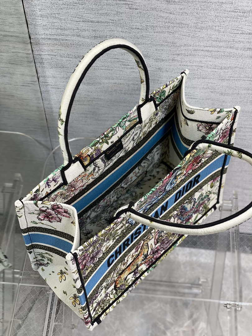 Dior Medium Book Tote M1296 Embroidery M20G2