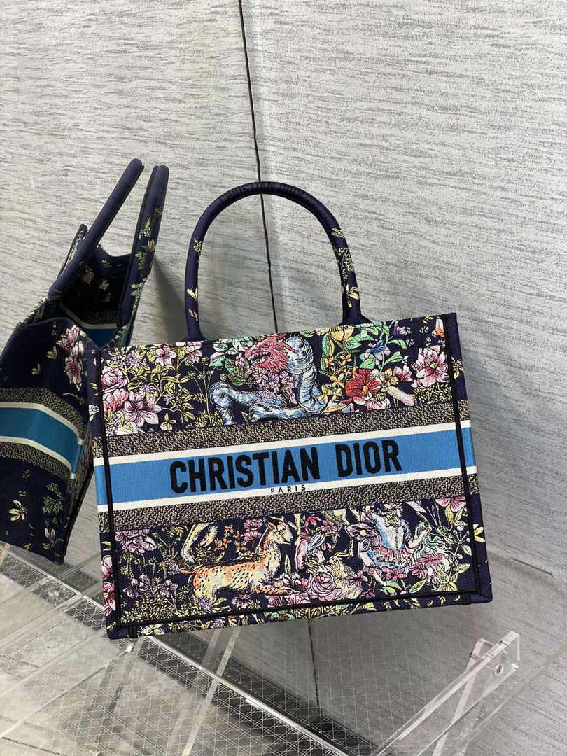 Dior Medium Book Tote M1296 Embroidery M20G3