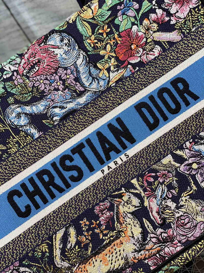 Dior Medium Book Tote M1296 Embroidery M20G3