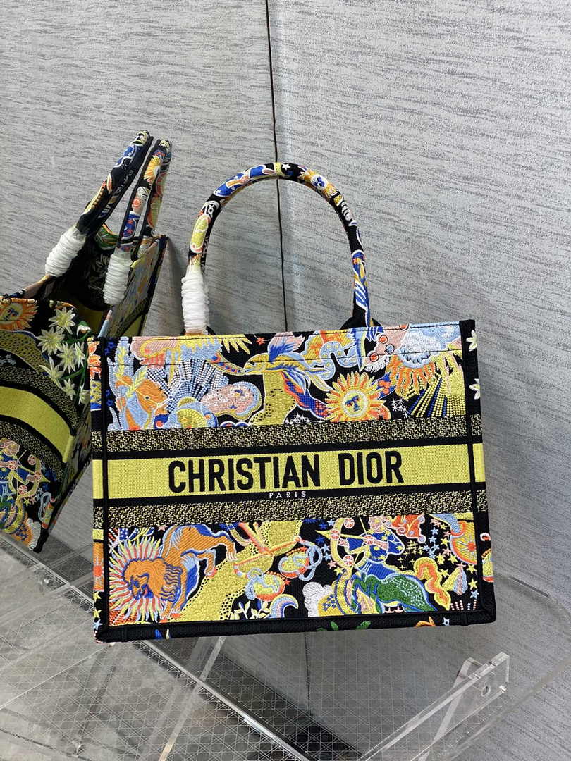 Dior Medium Book Tote M1296 Embroidery M20G6