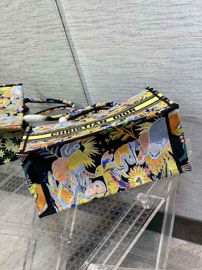 Dior Medium Book Tote M1296 Embroidery M20G6
