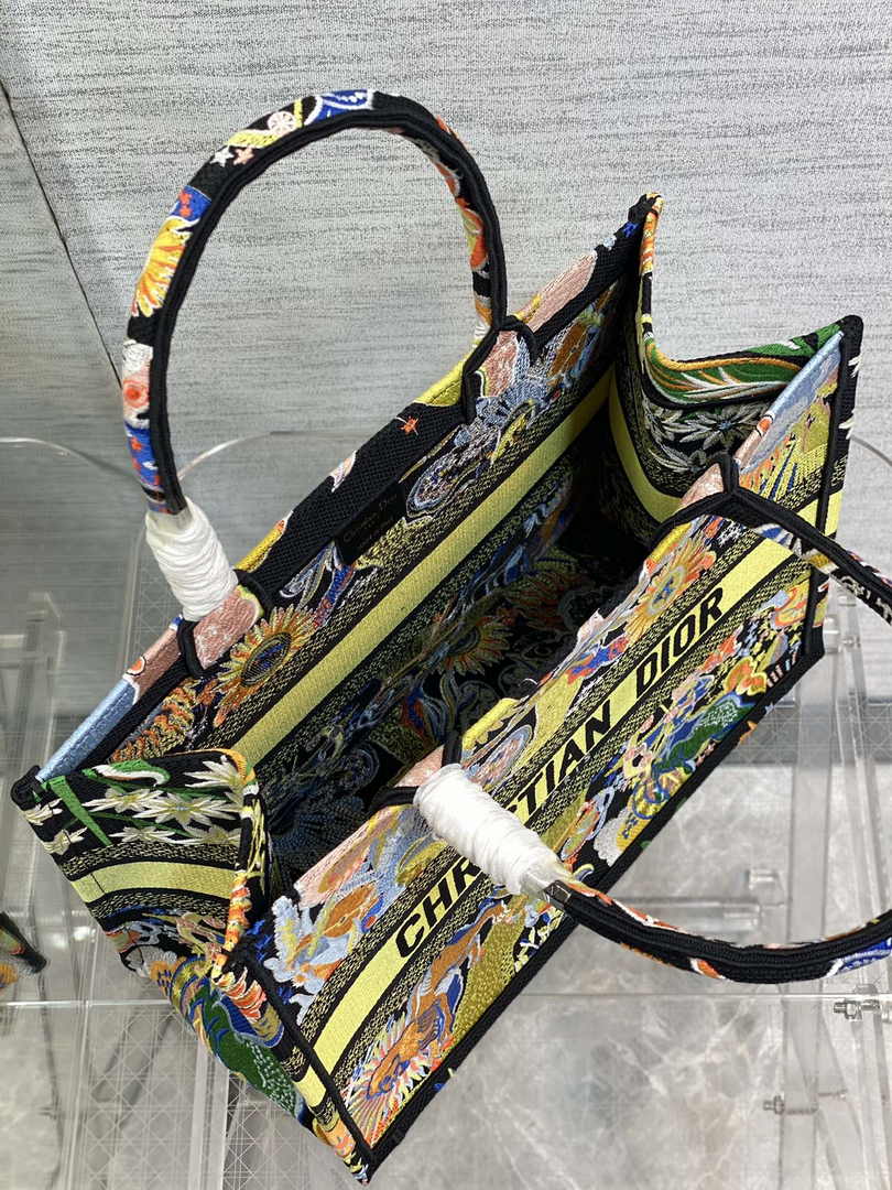 Dior Medium Book Tote M1296 Embroidery M20G6