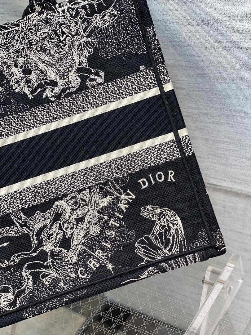 Dior Medium Book Tote M1296 Embroidery M20G7