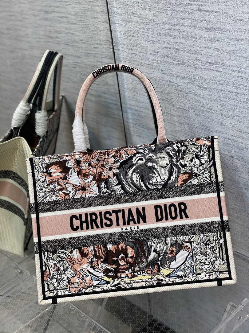 Dior Medium Book Tote M1296 Embroidery M20G9 - Default Title - View 1