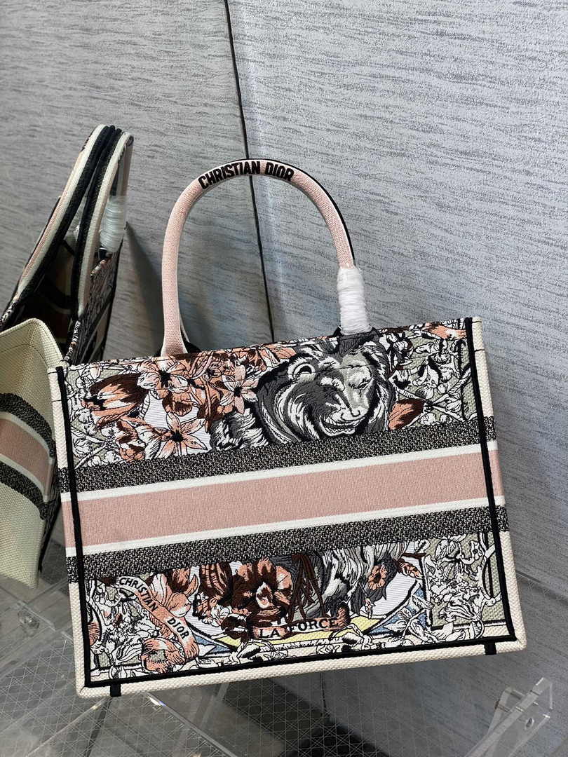 Dior Medium Book Tote M1296 Embroidery M20G9