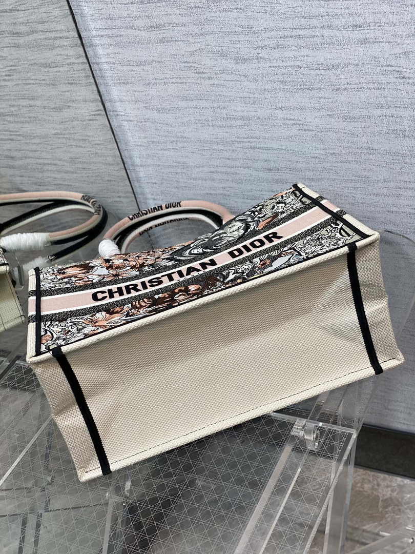 Dior Medium Book Tote M1296 Embroidery M20G9