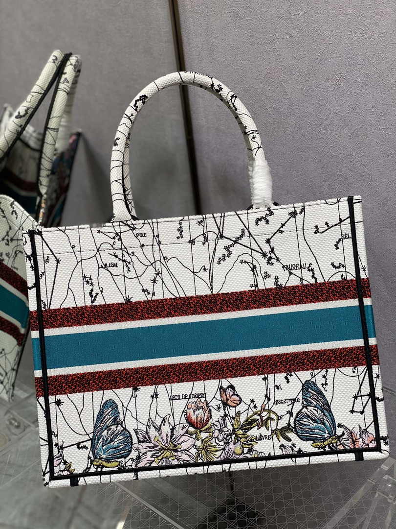 Dior Medium Book Tote M1296 Embroidery M20H2