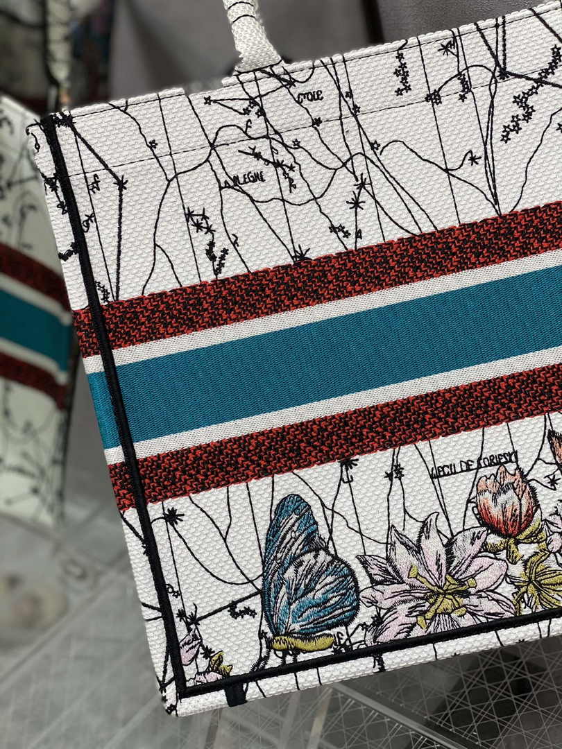 Dior Medium Book Tote M1296 Embroidery M20H2