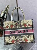 Dior Medium Book Tote M1296 Embroidery M20H4