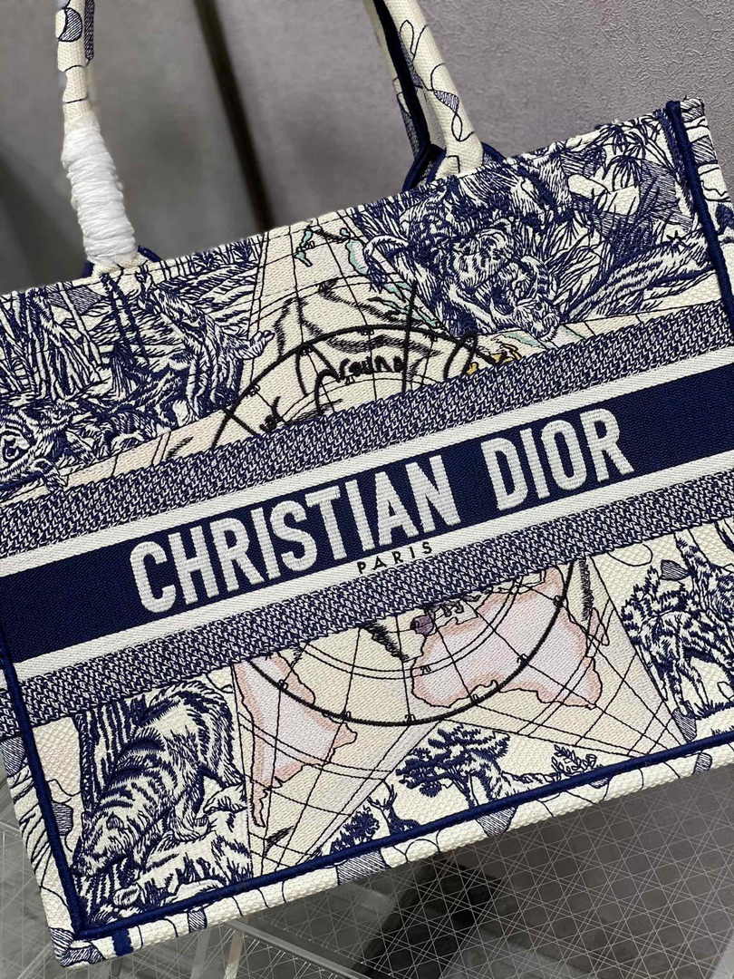 Dior Medium Book Tote M1296 Embroidery M20M1