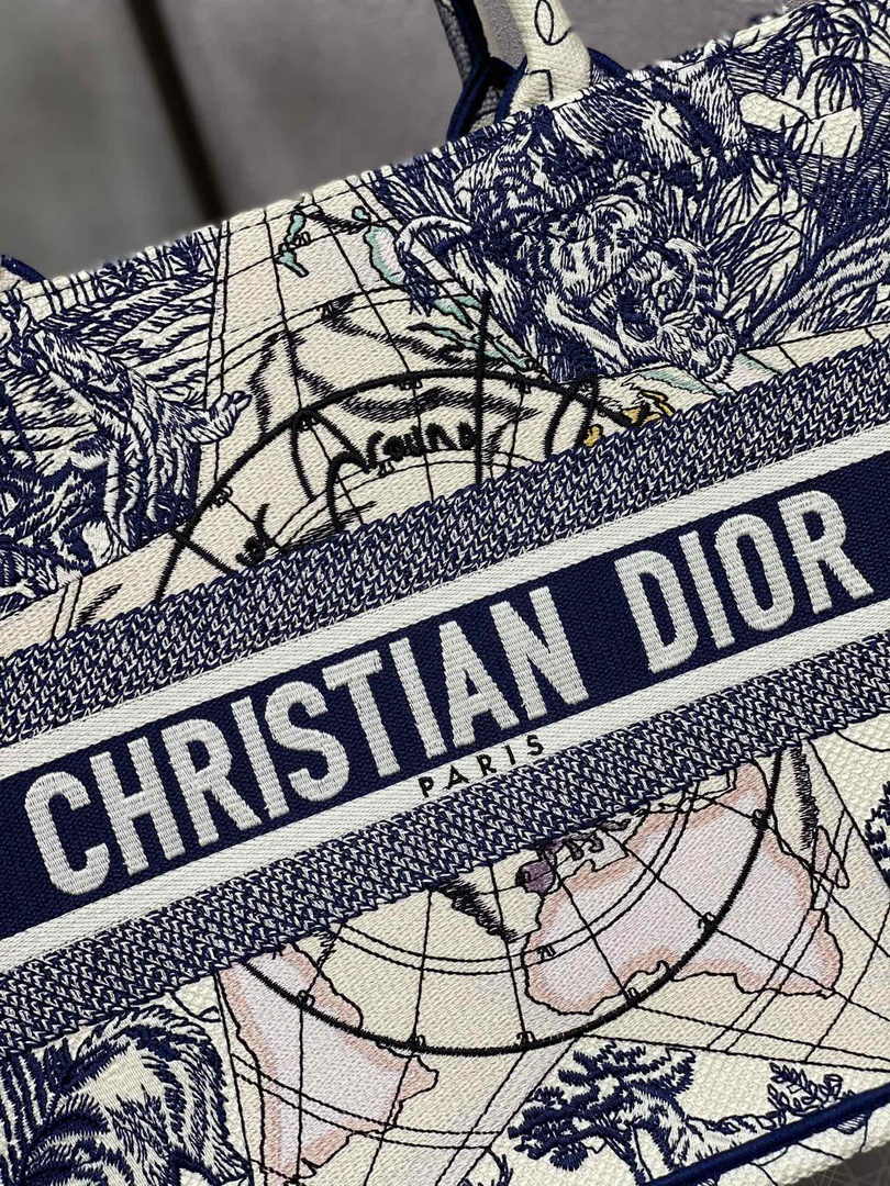 Dior Medium Book Tote M1296 Embroidery M20M1