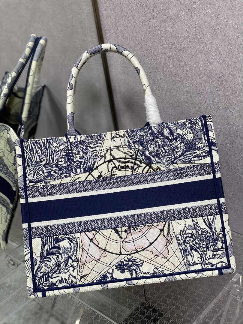Dior Medium Book Tote M1296 Embroidery M20M1