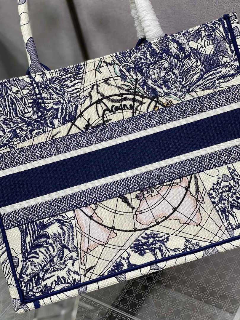 Dior Medium Book Tote M1296 Embroidery M20M1