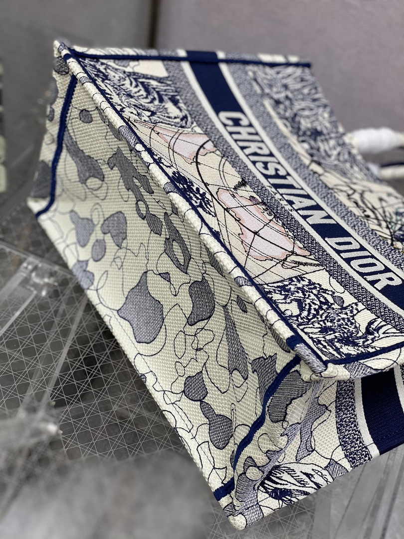 Dior Medium Book Tote M1296 Embroidery M20M1