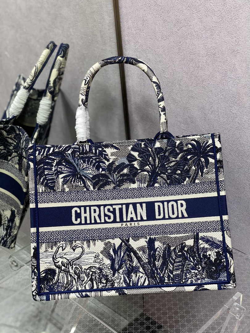 Dior Medium Book Tote M1296 Embroidery M20M2