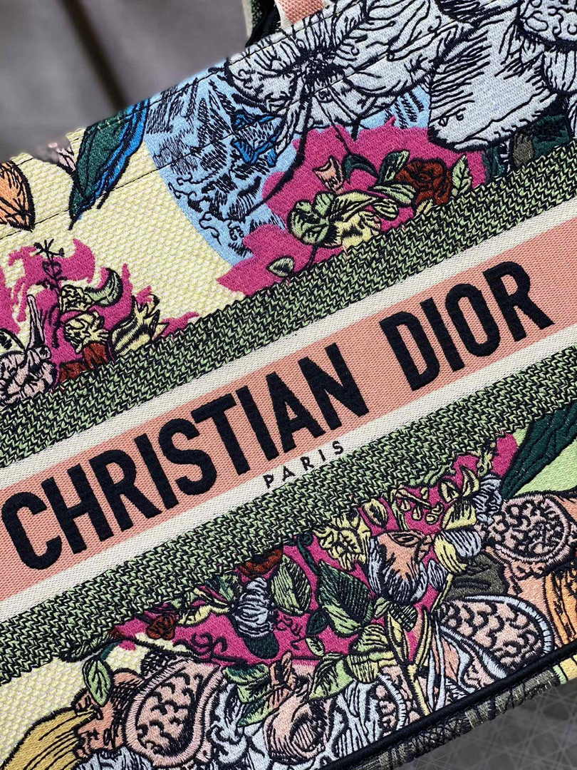 Dior Medium Book Tote M1296 Embroidery M20M4