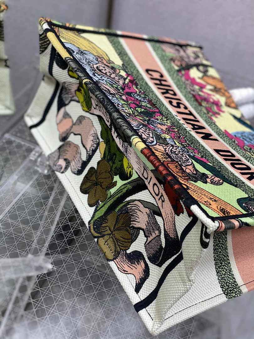 Dior Medium Book Tote M1296 Embroidery M20M4