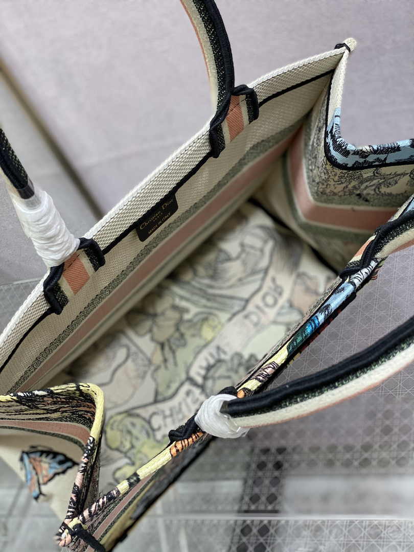 Dior Medium Book Tote M1296 Embroidery M20M4