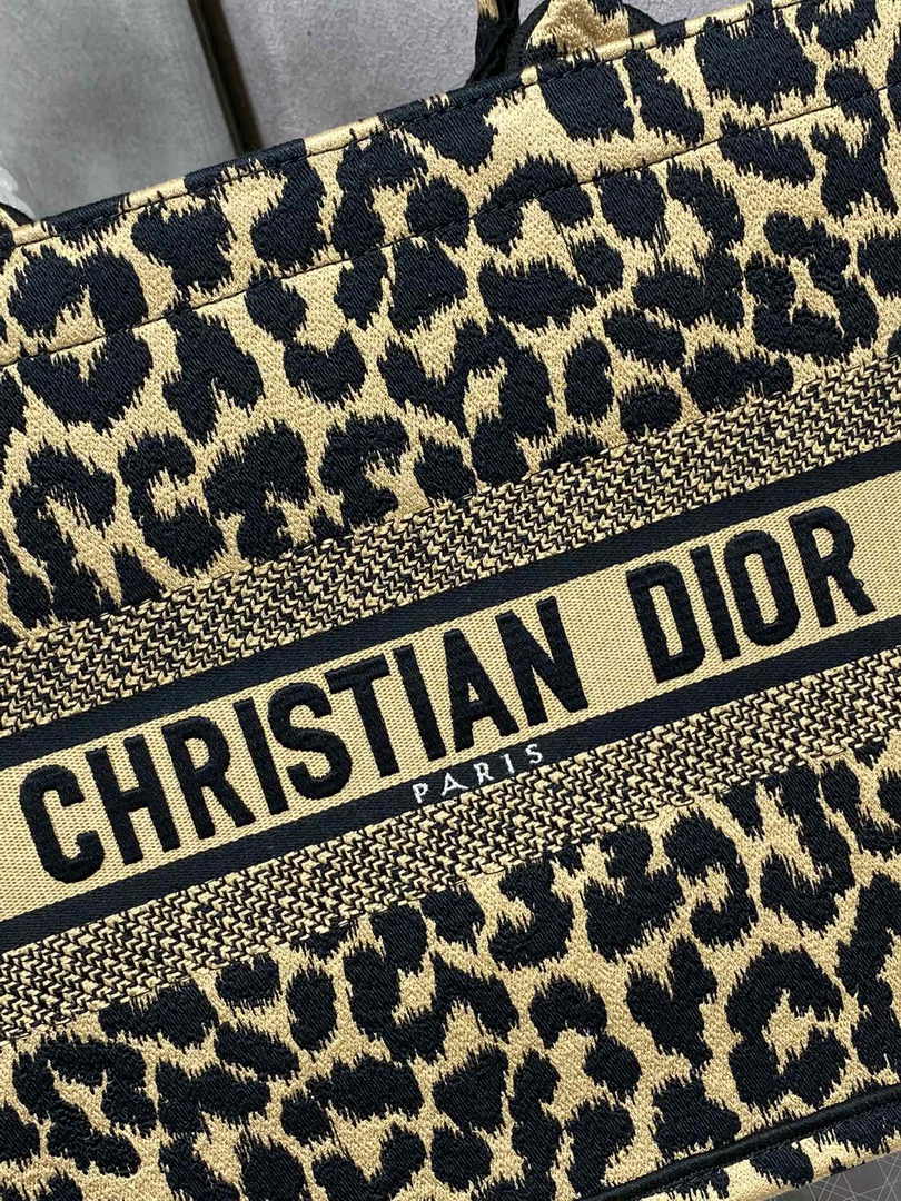 Dior Medium Book Tote M1296 Beige Multicolor Mizza Embroidery