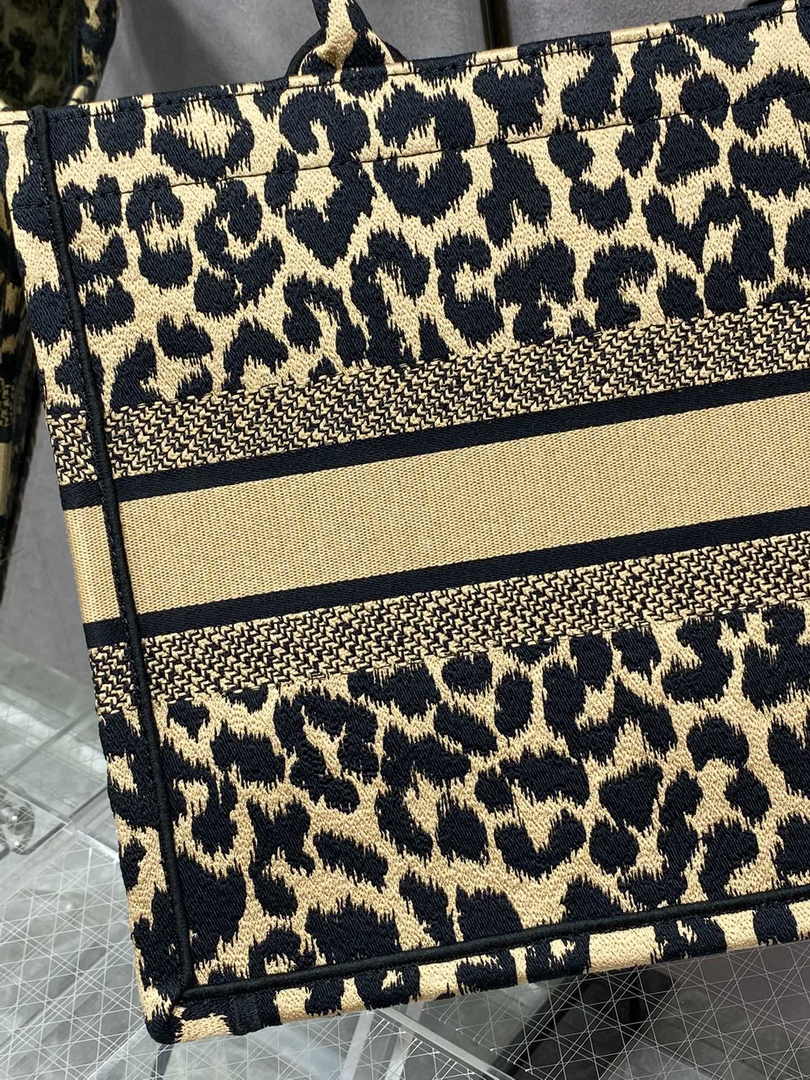 Dior Medium Book Tote M1296 Beige Multicolor Mizza Embroidery