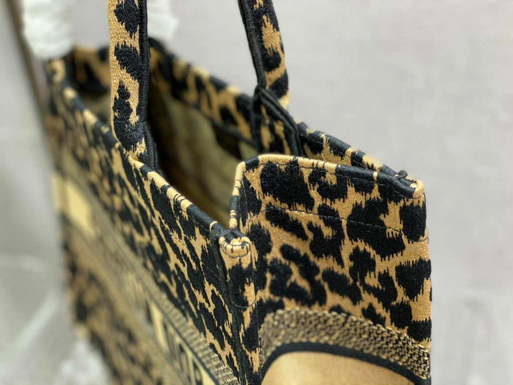 Dior Medium Book Tote M1296 Beige Multicolor Mizza Embroidery
