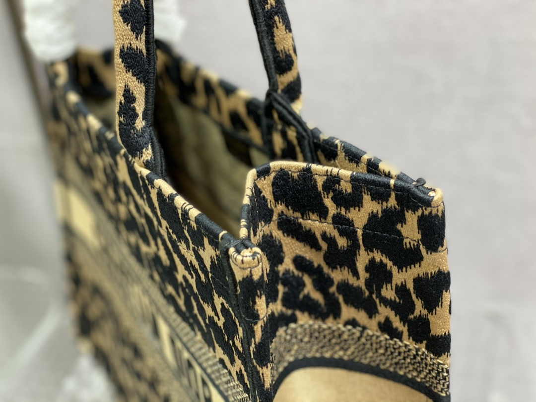 Dior Medium Book Tote M1296 Beige Multicolor Mizza Embroidery
