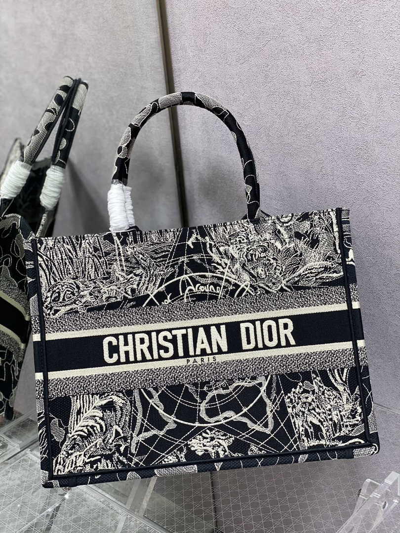 Dior Medium Book Tote M1296 Embroidery M20M3