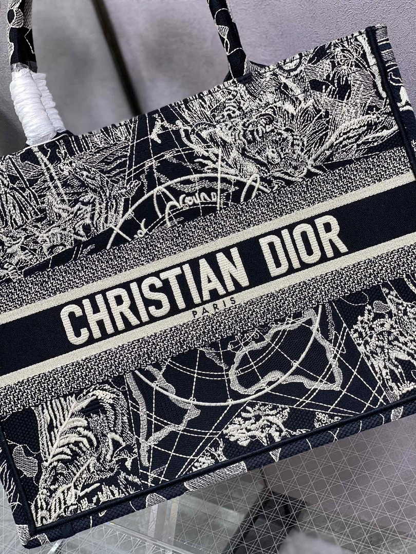 Dior Medium Book Tote M1296 Embroidery M20M3
