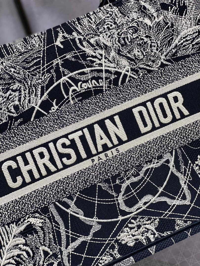 Dior Medium Book Tote M1296 Embroidery M20M3