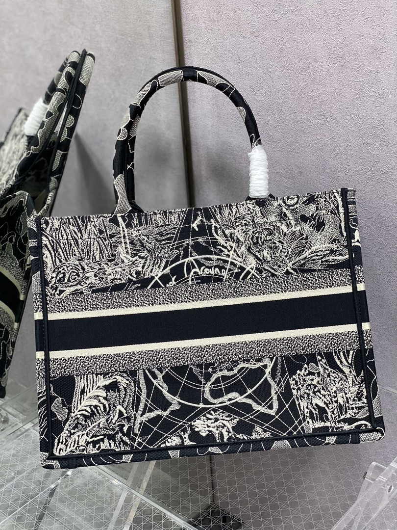 Dior Medium Book Tote M1296 Embroidery M20M3