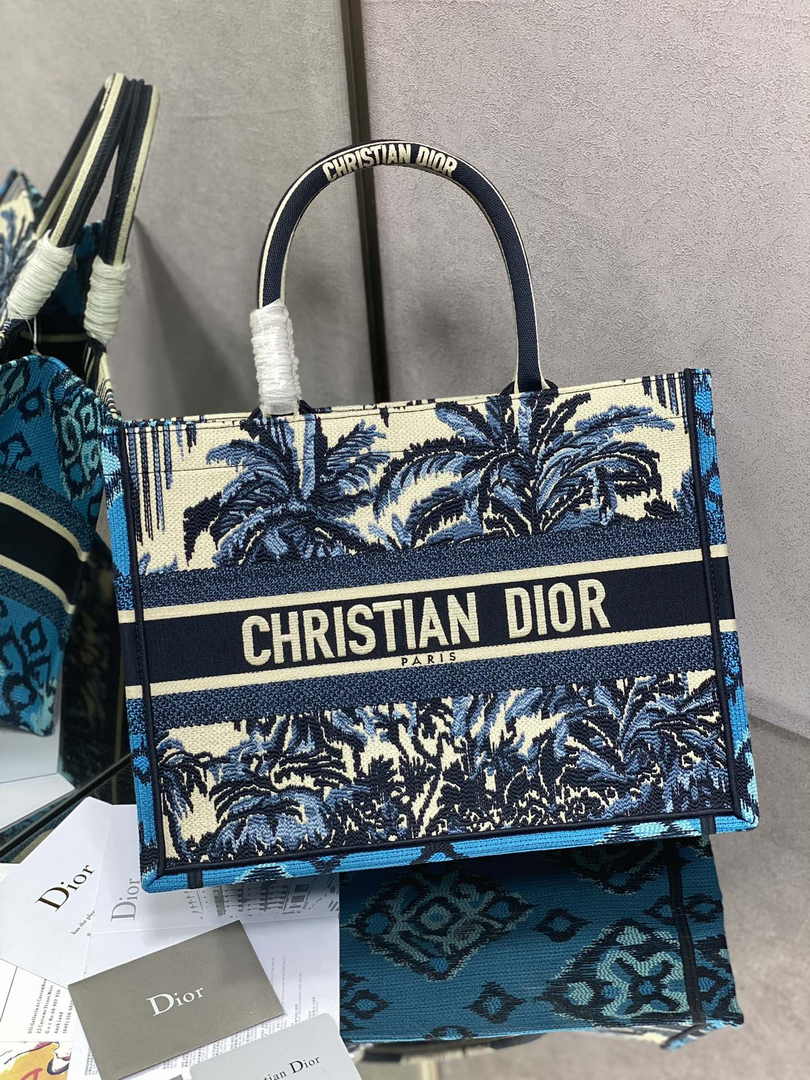 Dior Medium Book Tote M1296 Embroidery M20M8
