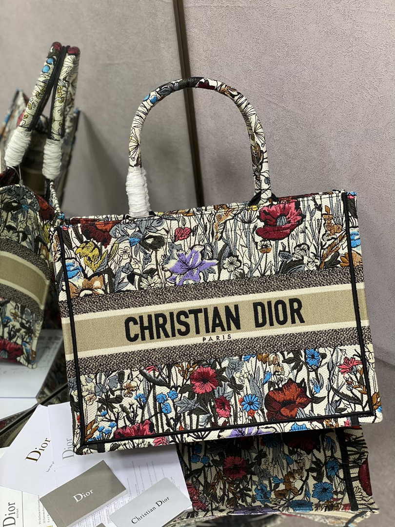 Dior Medium Book Tote M1296 Embroidery M20M9