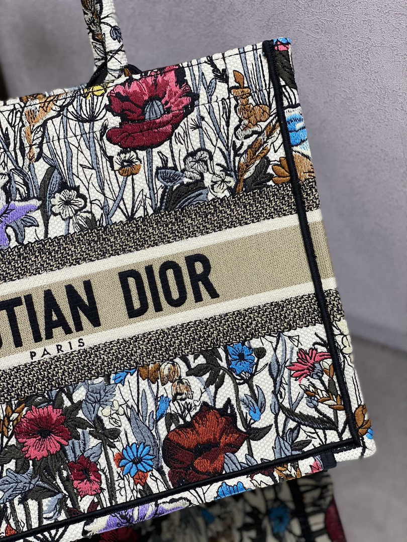 Dior Medium Book Tote M1296 Embroidery M20M9