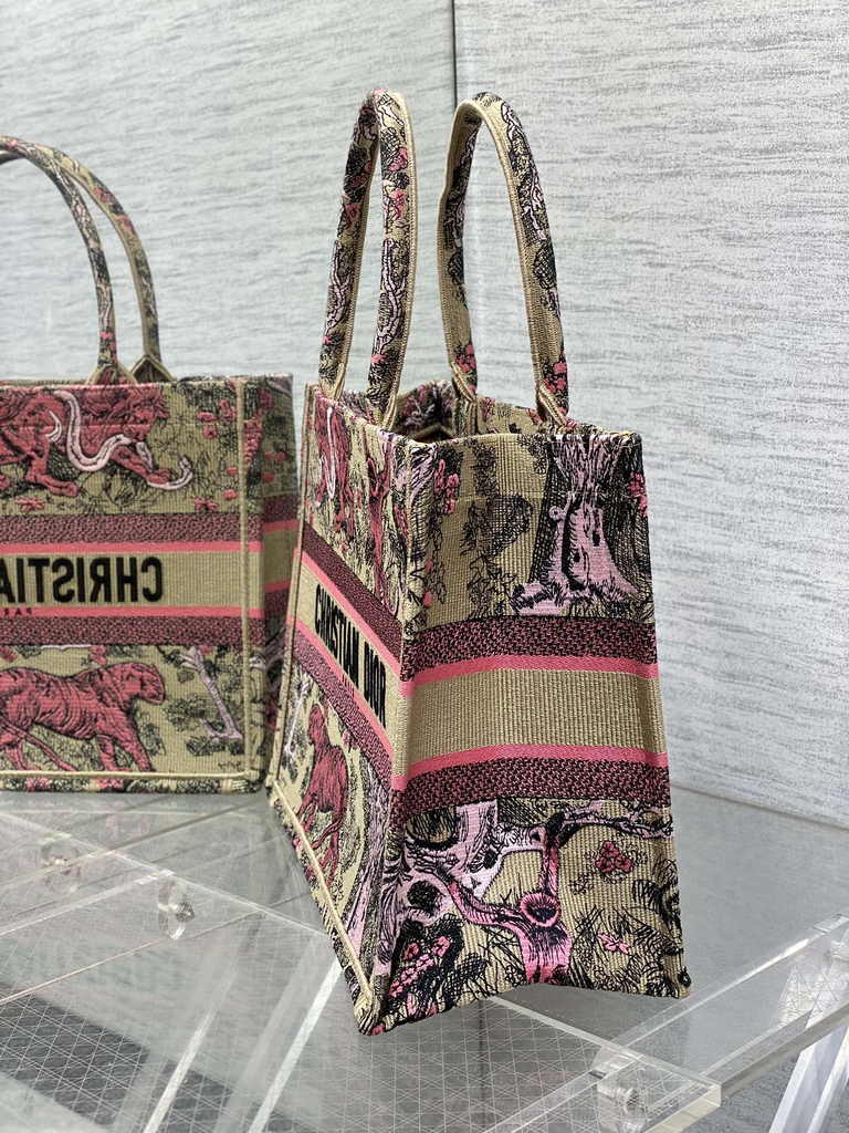 Medium Dior Book Tote M1296 Embroidery M76B - Default Title - View 3