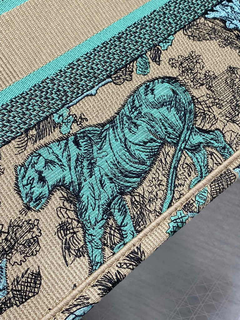 Medium Dior Book Tote M1296 Embroidery M76C
