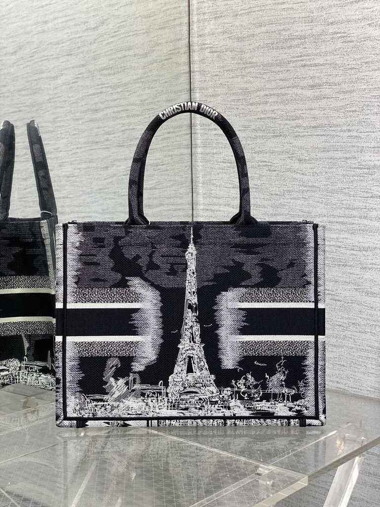 Medium Dior Book Tote M1296 Embroidery M76H