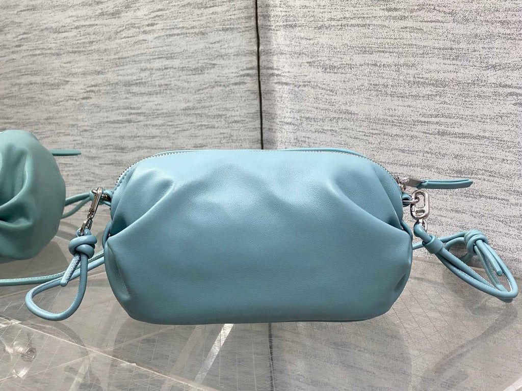 Dior Bow Pouch - Blue Supple Lambskin - S3900 - Default Title - View 3