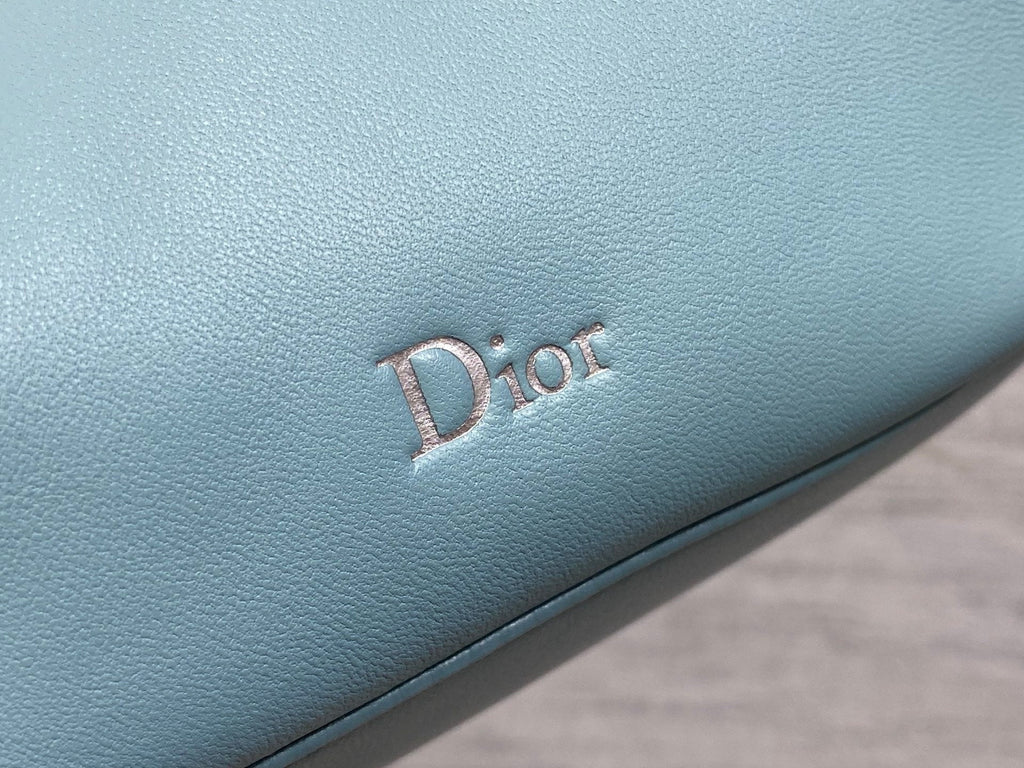 Dior Bow Pouch - Blue Supple Lambskin - S3900 - Default Title - View 5