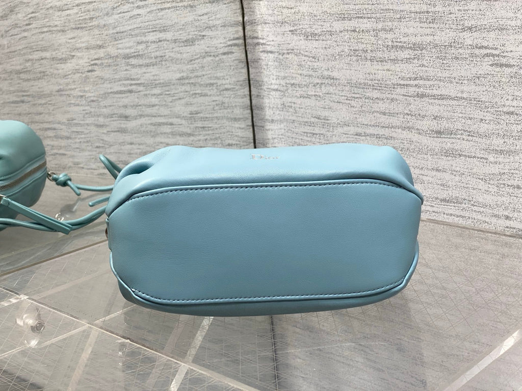 Dior Bow Pouch - Blue Supple Lambskin - S3900 - Default Title - View 8