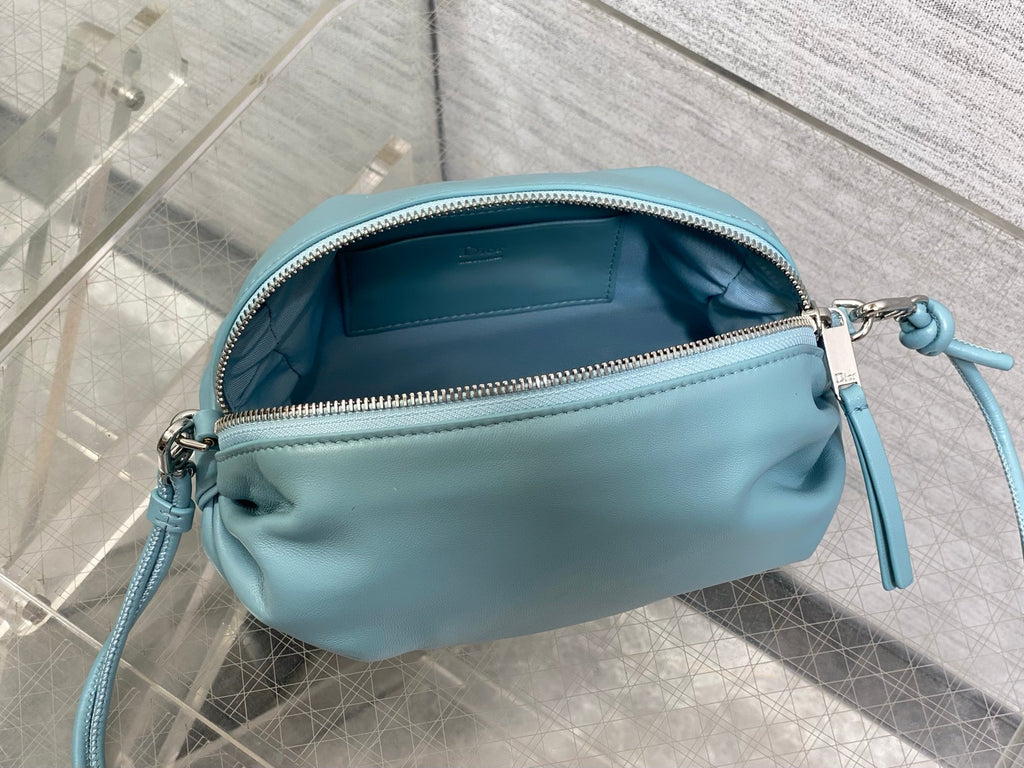 Dior Bow Pouch - Blue Supple Lambskin - S3900 - Default Title - View 9