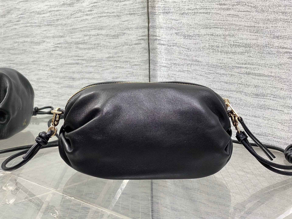 Dior Bow Pouch - Black Supple Lambskin - S3900 - Default Title - View 3